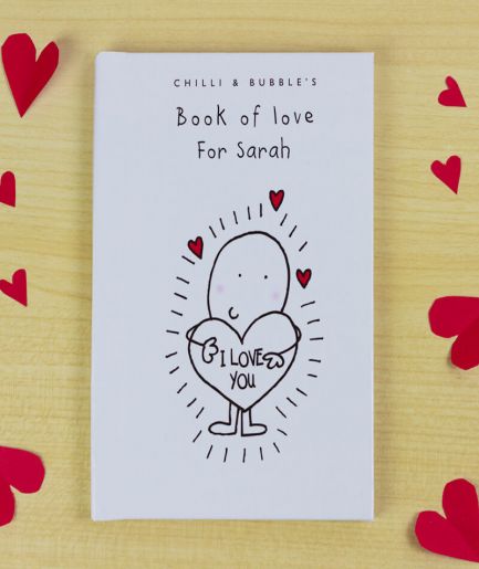 Chilli and Bubbles Personalised Book of Love for Her