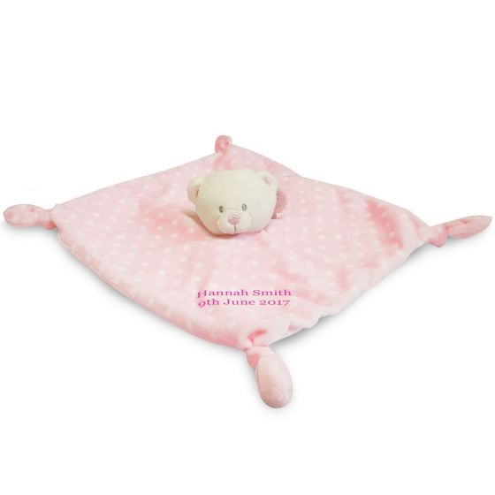 28cm Pink Bear Babys 1st Blanket/Comforter