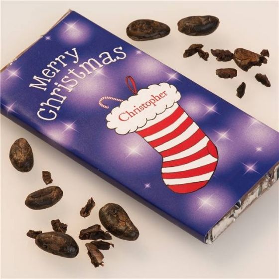 Personalised Christmas Chocolate Bar - Stocking