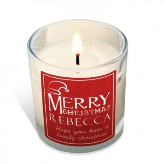 Merry Christmas Rose Scented Candle