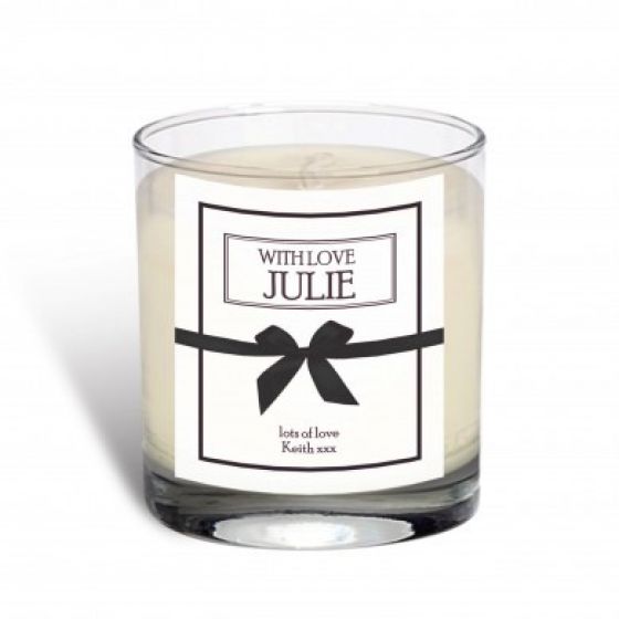 Personalised With Love Rose Scented Candle