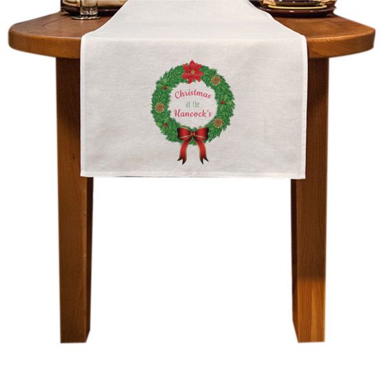 Traditional Wreath Table Runner