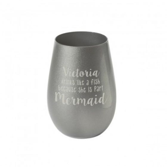 Mermaid Metallic Silver Glass