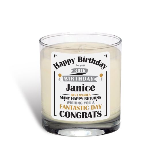 Birthday Celebration Rose Scented Candle