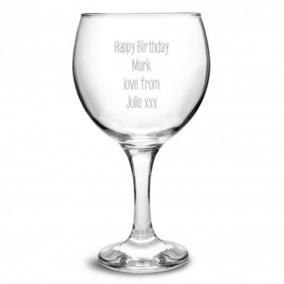 Personalised Gin Balloon Glass