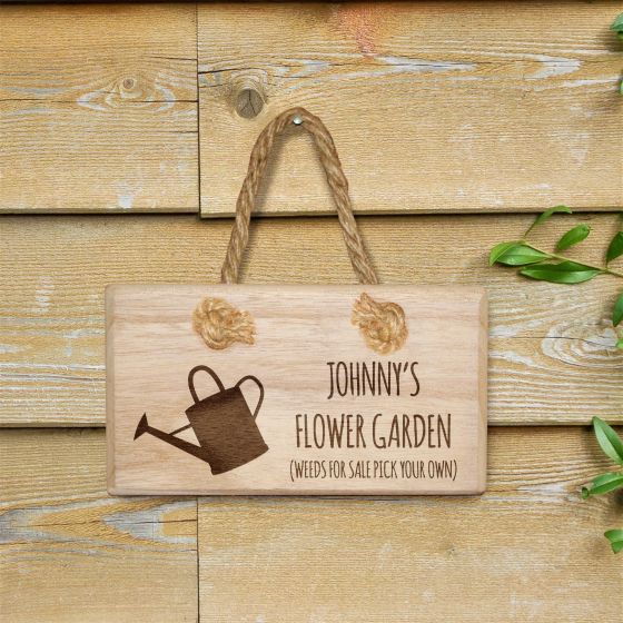 Weeds For Sale Wooden Hanging Sign