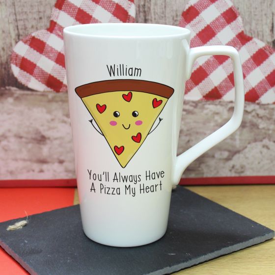 Pizza My Heart Bone China Latte Mug