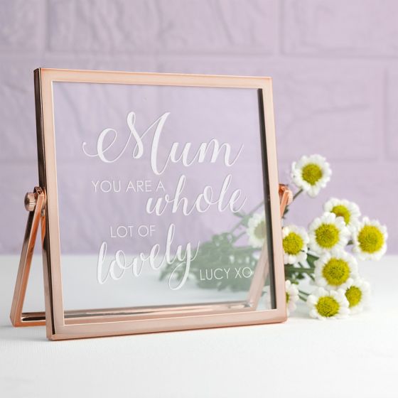 Engraved You're Lovely Rose Gold Frame