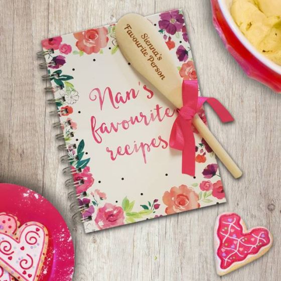 Nans Favourite Recipe Book & Wooden Spoon