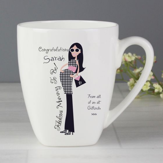 Personalised Fabulous Mummy To Be Latte Mug