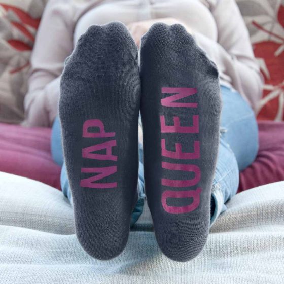 Personalised Charcoal & Hot Pink Socks