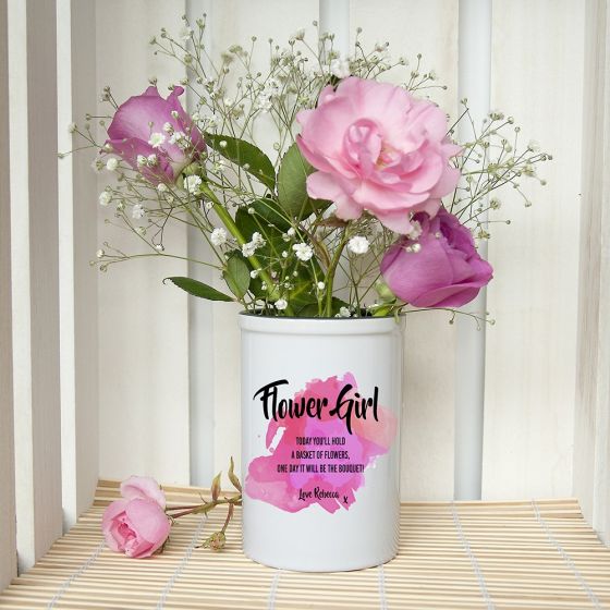 Personalised Flower Girl Vase 