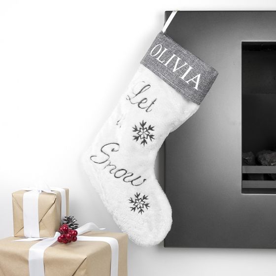 Personalised Let it Snow Christmas Stocking