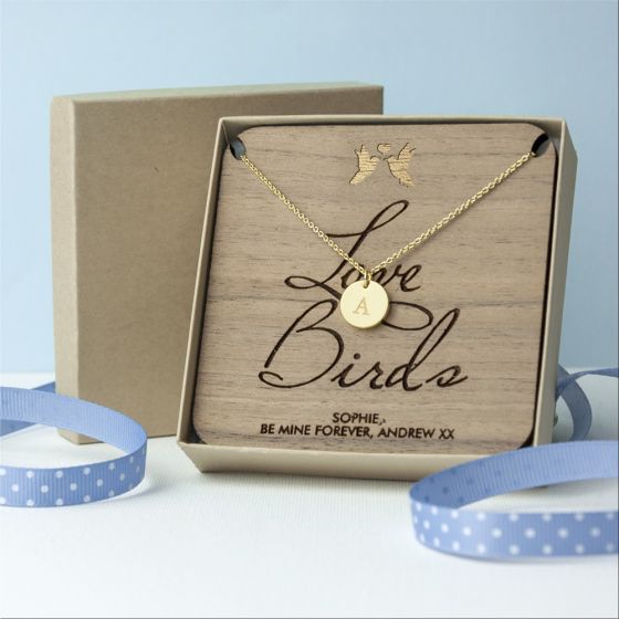 Personalised Love Birds Necklace & Keepsake