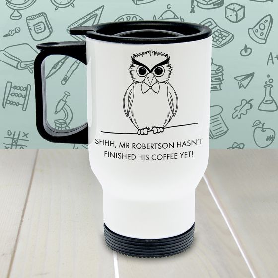 Personalised Teacher's Shhhh Travel Mug 