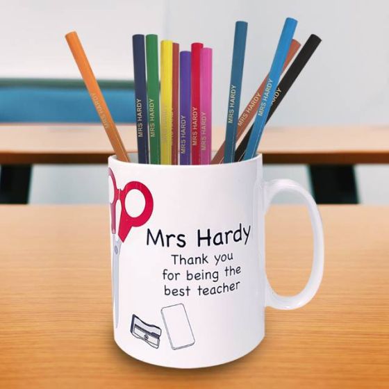 Teacher Mug with Pencils